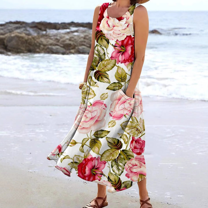 Ladies Max Dress with Floral Design Mune Fashion