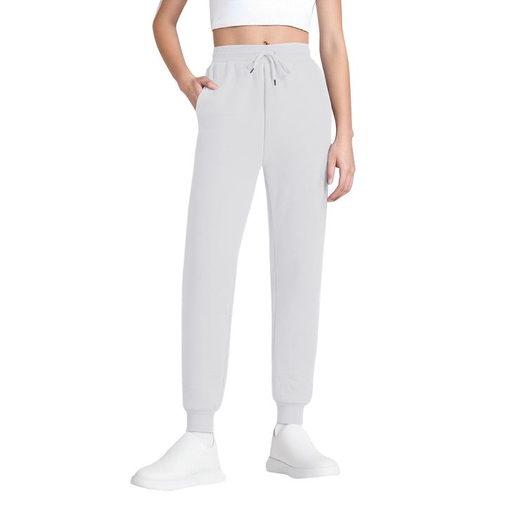 Women's slim high-waisted joggers with drawstring, side pockets, and cuffs Mune Fashion