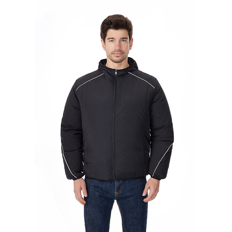 Men's nano lightweight waterproof hooded jacket windproof with reflective details Mune Fashion