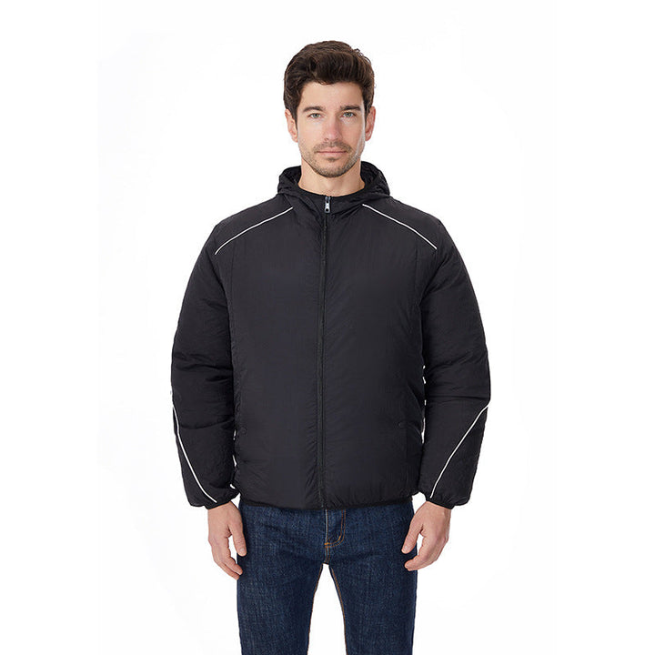 Men's nano lightweight waterproof hooded jacket windproof with reflective details Mune Fashion