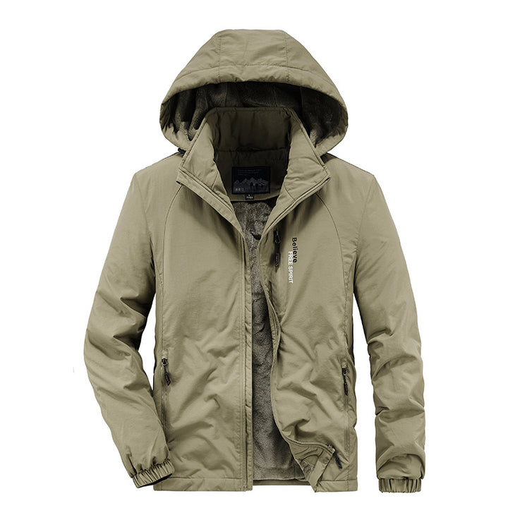 Men's Insulated Outdoor Transitional Jacket with Warm Teddy Lining and Hood Mune Fashion