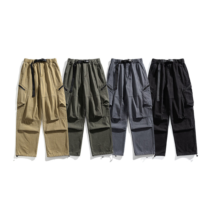 Herren Cargo-Hose mit elastischem Bund, multifunktionalen Taschen und verstellbarem Saum Mune Fashion