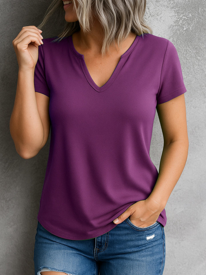 Women's V-neck top with casual fit Mune Fashion