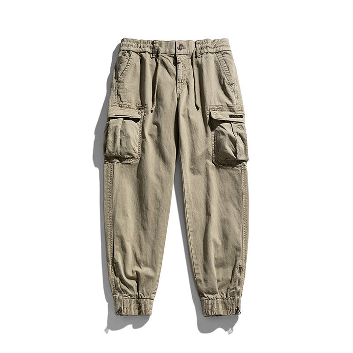 Men's Multifunctional Cargo Jogger Pants with Zip Leg Opening and Large Flap Pockets Mune Fashion