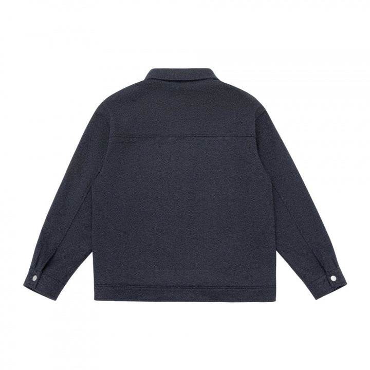 Men's Boxy Shirt Jacket with Zipper, Chest Flaps and Patch Pockets Mune Fashion