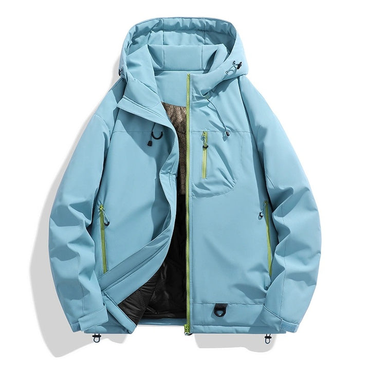 Women's Waterproof Insulated Softshell Thermo Jacket with Hood and Multifunctional Pockets Mune Fashion