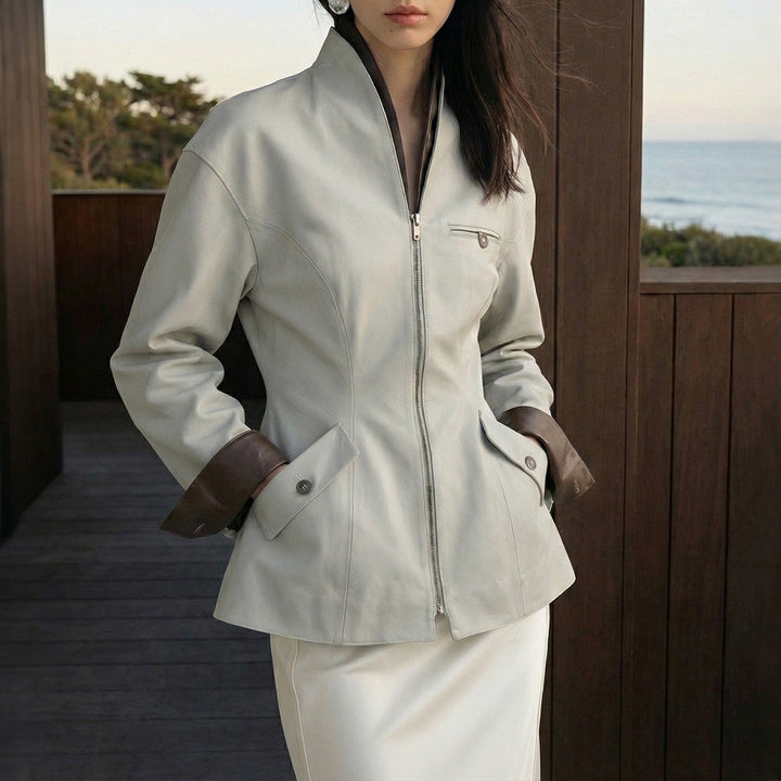 Women's trendy transitional jacket with zipper Mune Fashion