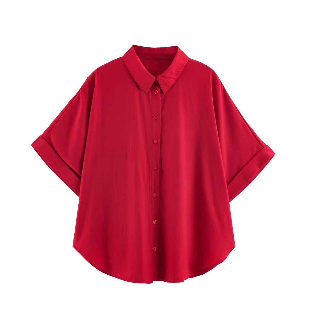 Women's Loose Two-Piece Set with Oversized Shirt and Elastic Shorts Mune Fashion