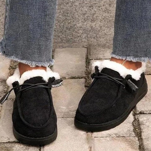 Women's Padded Moccasin Slippers with Teddy Lining and Cushioning Rubber Sole Mune Fashion