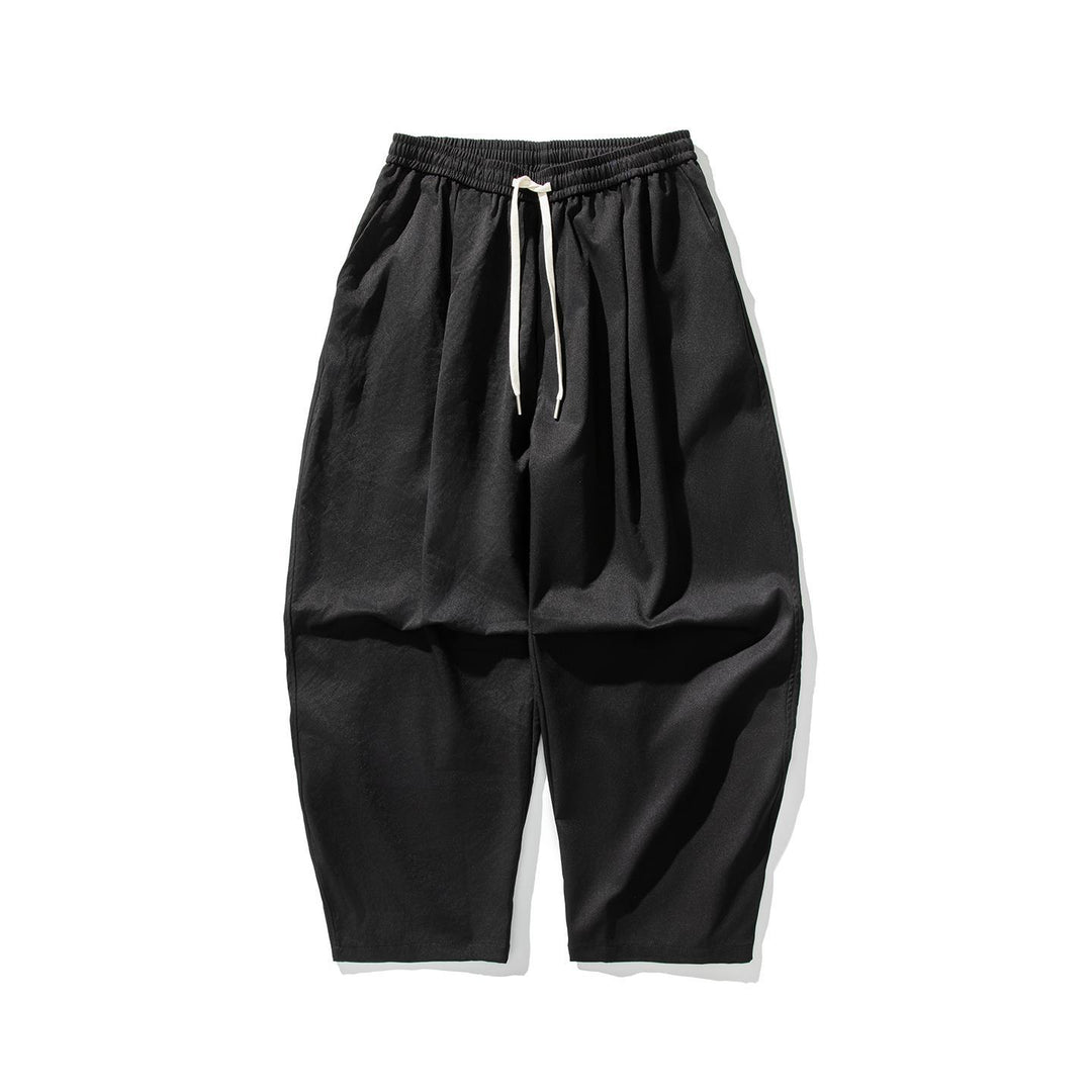Men's Loose-Fit Pleated Balloon Pants with Drawstring Mune Fashion