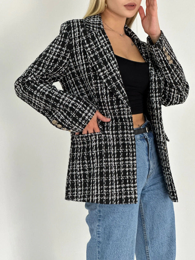 Women Elegant Classic Blazer Jacket