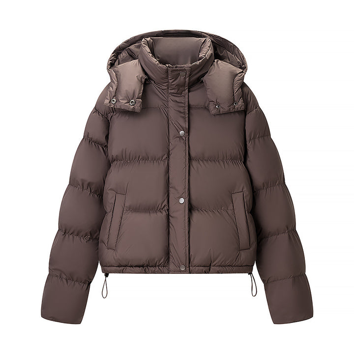 Women's Padded Down-Look Quilted Jacket with Removable Hood Mune Fashion