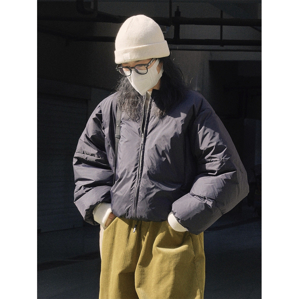 Ladies Short Oversized Padded Jacket with Drawstring Waist and Ribbed Cuff Sleeves Mune Fashion