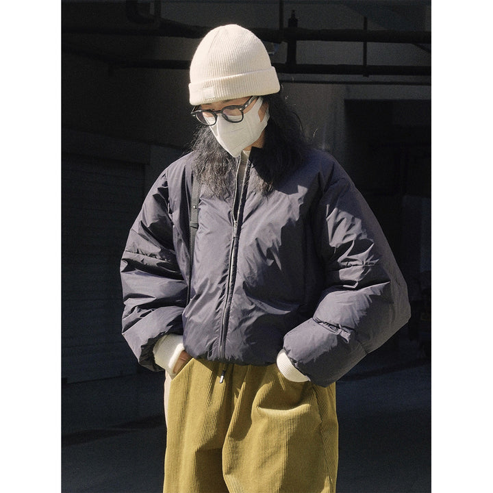 Ladies Short Oversized Padded Jacket with Drawstring Waist and Ribbed Cuff Sleeves Mune Fashion