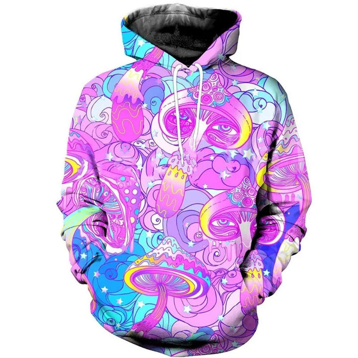 Unisex Hoodie with Creative Mushroom Design Mune Fashion