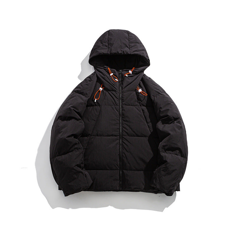 Men's lightly padded hooded jacket with windproof microfiber shell and adjustable drawstring Mune Fashion