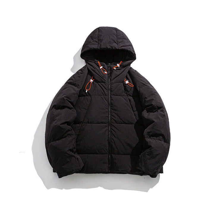Men's lightly padded hooded jacket with windproof microfiber shell and adjustable drawstring Mune Fashion