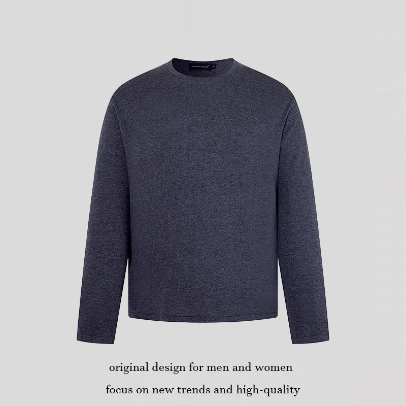 Men's fine knit sweater with round neck and straight cut Mune Fashion