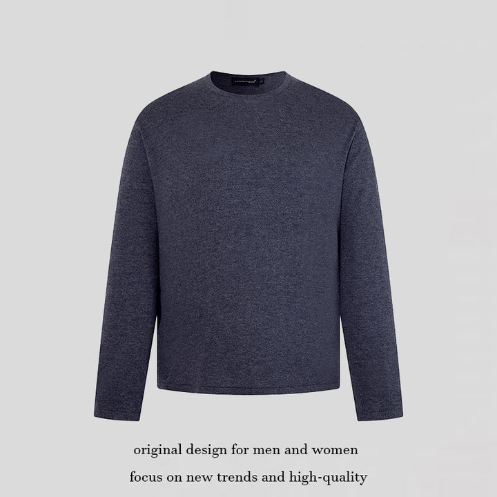 Men's fine knit sweater with round neck and straight cut Mune Fashion
