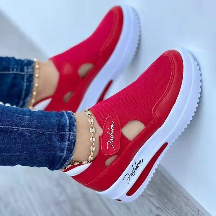 Women's breathable platform sneakers with Velcro and integrated air cushioning Mune Fashion