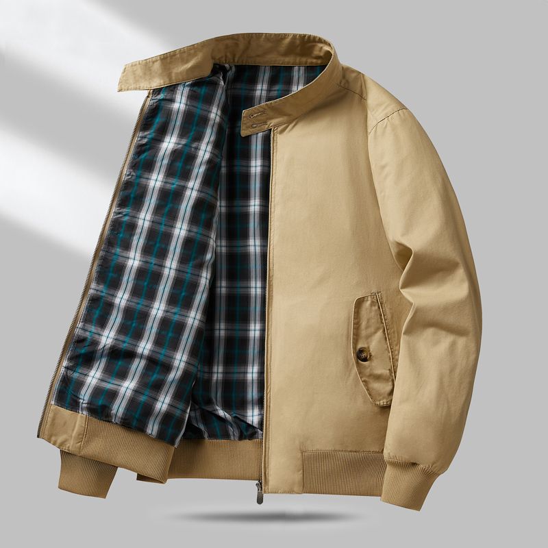 Men's Lightweight Transition Jacket with Checked Lining Mune Fashion