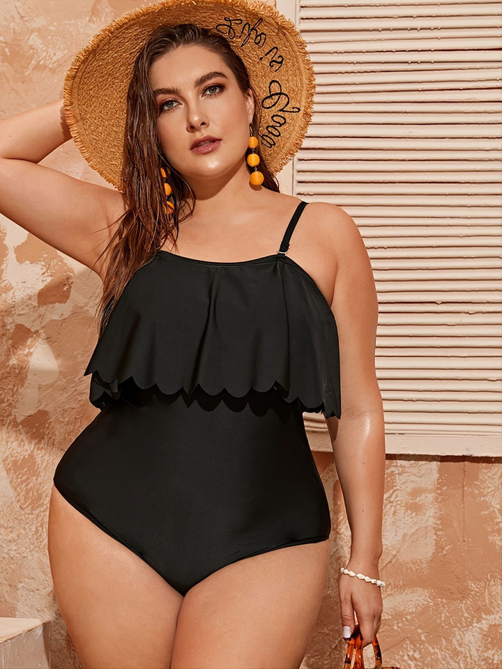 Women's One-Piece Swimsuit with Elegant Ruffle Design Mune Fashion