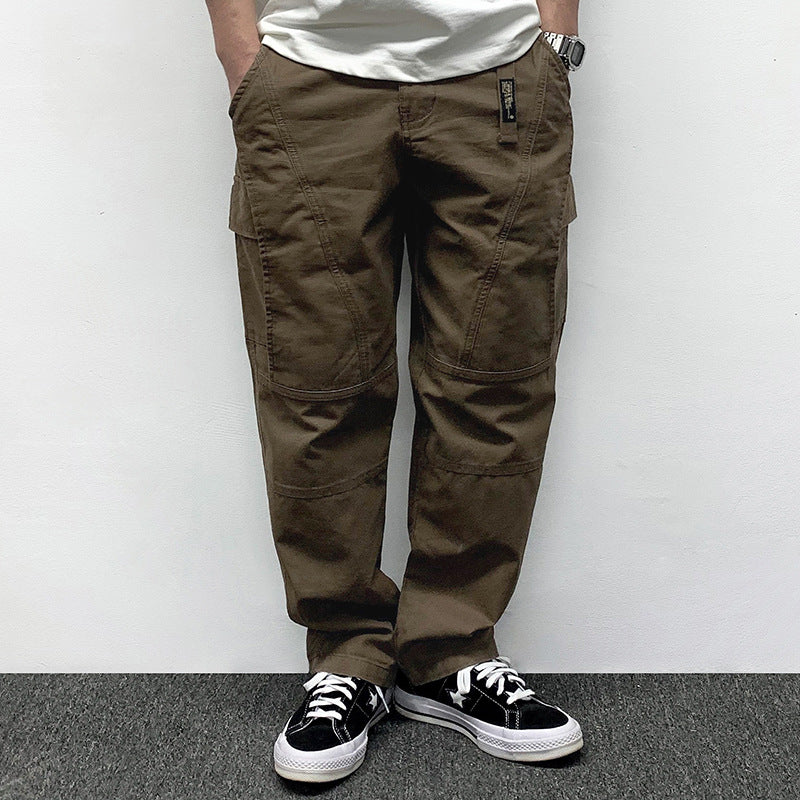 Men's Casual Baggy Cargo Pants with Knee Inserts, Multi-Pockets and Workwear Details Mune Fashion