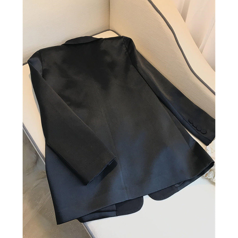 Women Elegant Blazer with chic pattern and high collar Mune Fashion