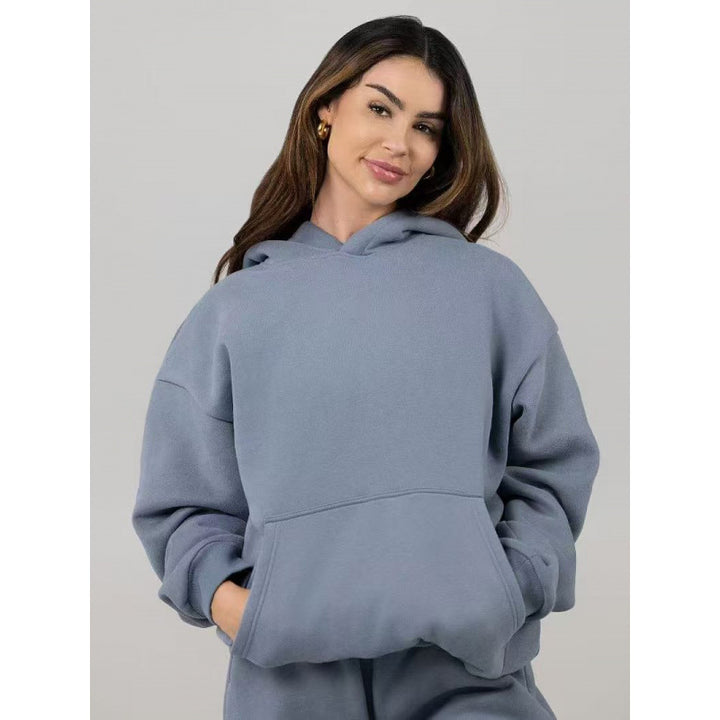 Women's oversized hoodie with kangaroo pocket and soft fleece lining Mune Fashion
