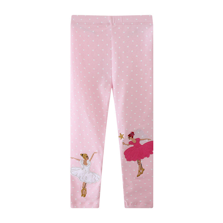 Girls leggings with enchanting ballet appliqués Mune Fashion