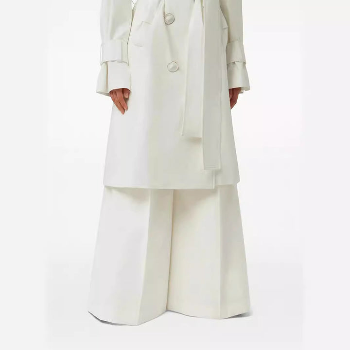 Women's trench coat with wide lapels and waist belt Mune Fashion
