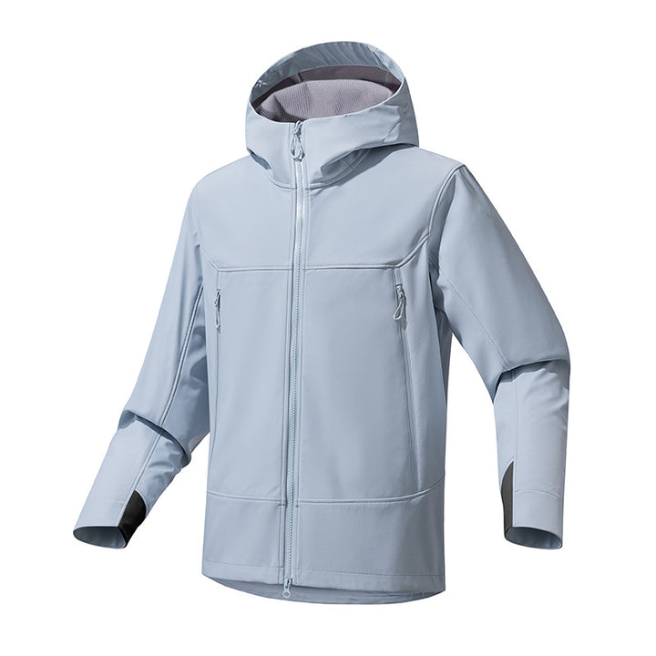 Women Breathable Softshell Hoodie with Water-Repellent Membrane and Two-Way Zipper Mune Fashion