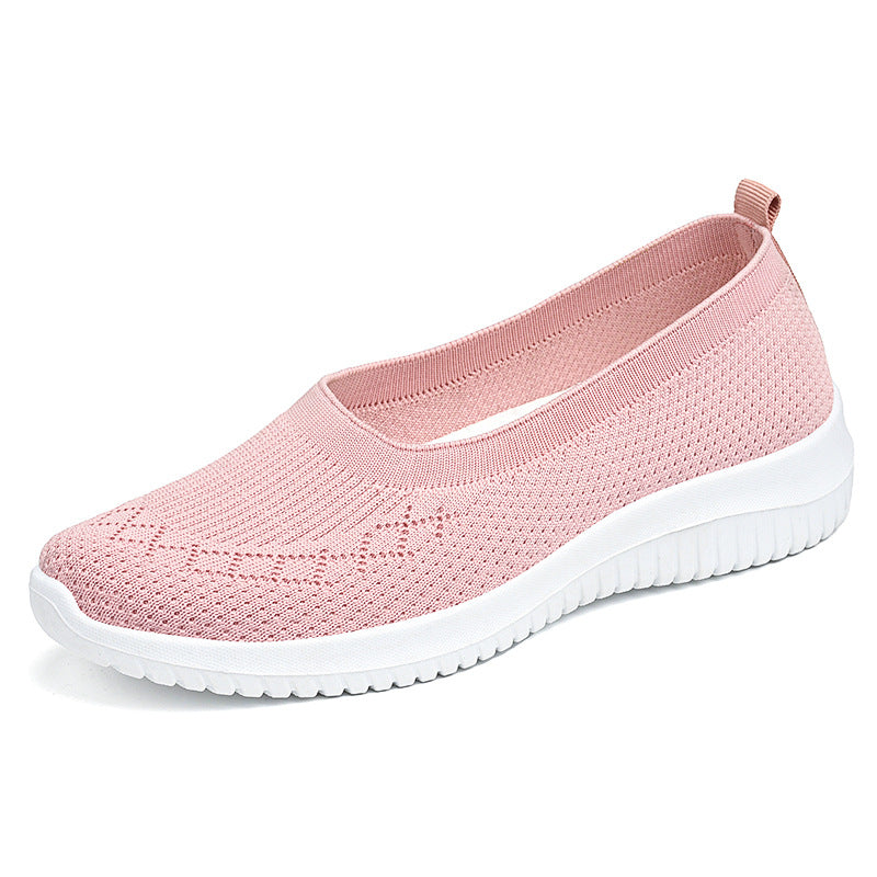 Women's seamless knit ballerina slip with sock-like shaft, elastic entry and cushioned lightweight sole Mune Fashion