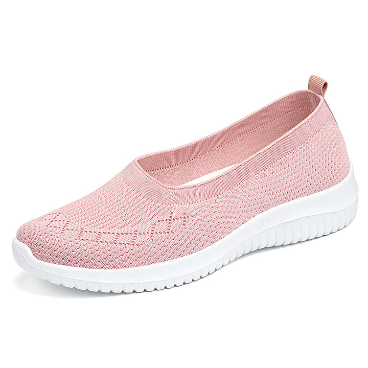 Women's seamless knit ballerina slip with sock-like shaft, elastic entry and cushioned lightweight sole Mune Fashion