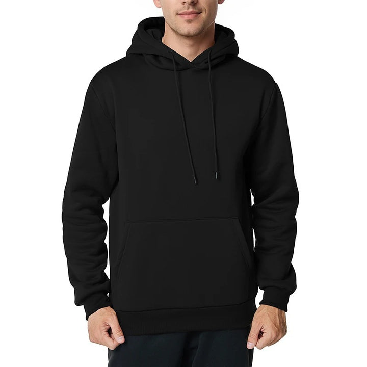 Men's nan minimalist hoodie with soft fleece lining and kangaroo pocket Mune Fashion