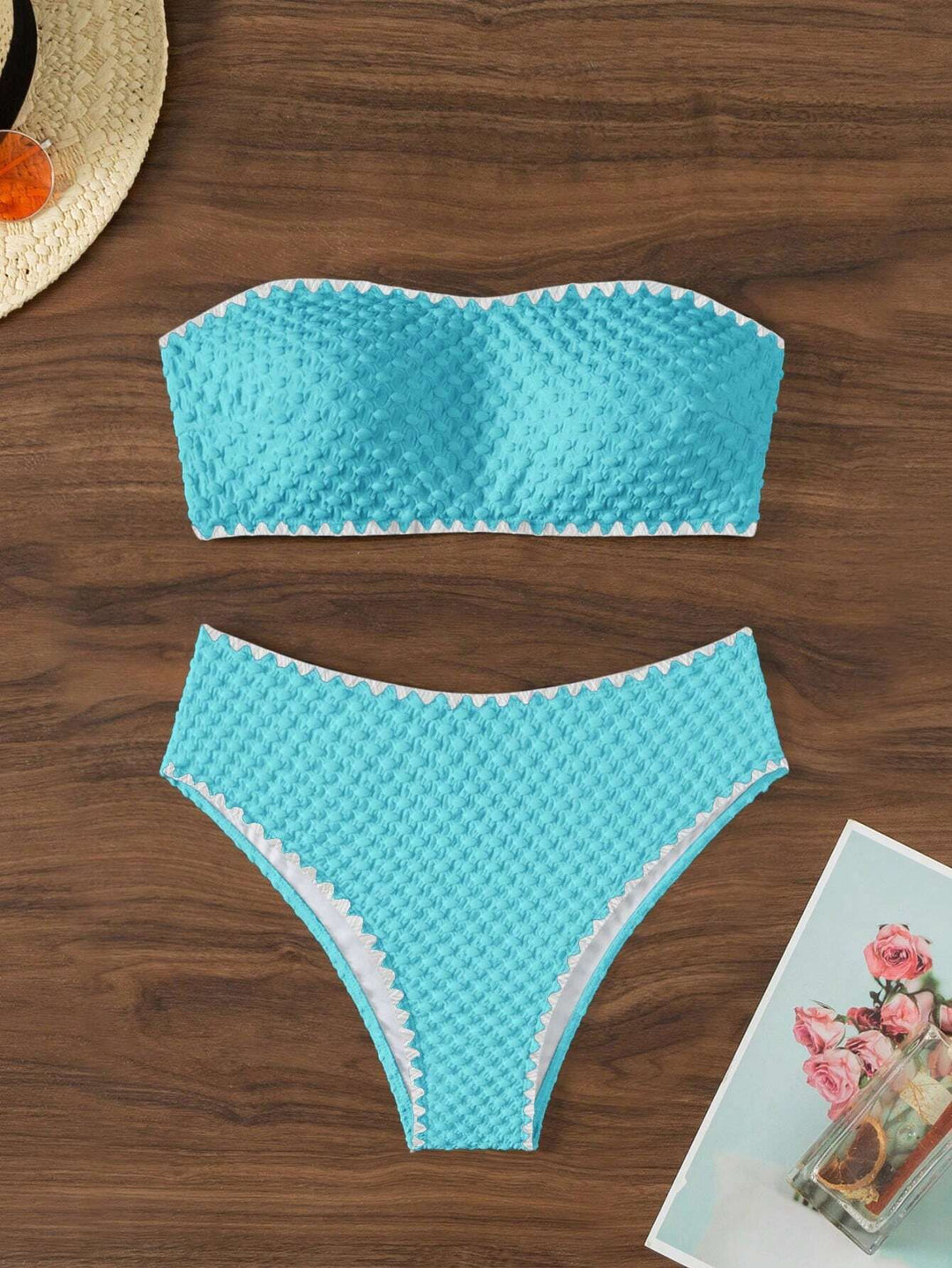 Women's bandeau bikini with structured surface Mune Fashion