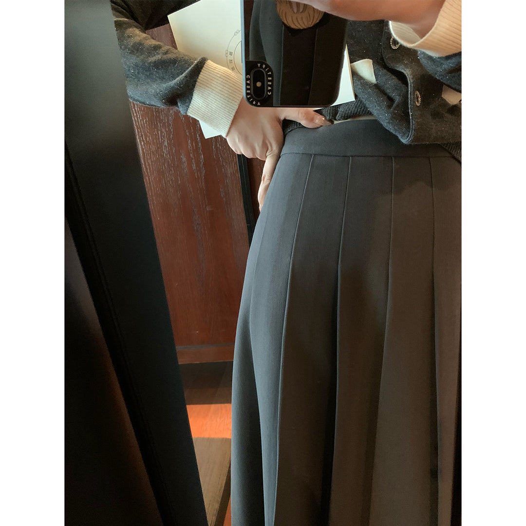Women Elegant Pleated Skirt Mune Fashion