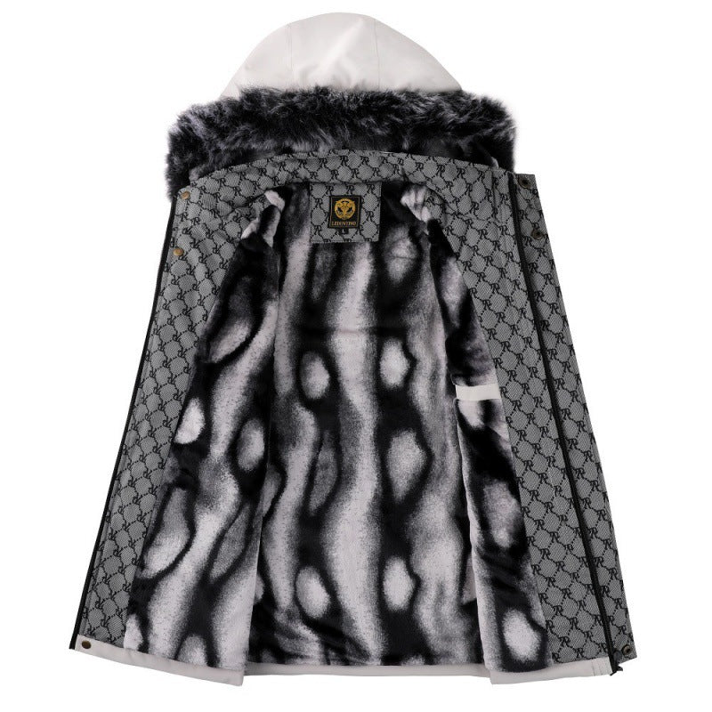Men's Functional Jacket with Faux Fur Collar Mune Fashion