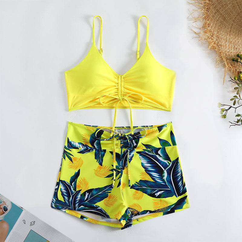 Women's sporty bikini set with floral pattern and adjustable straps Mune Fashion
