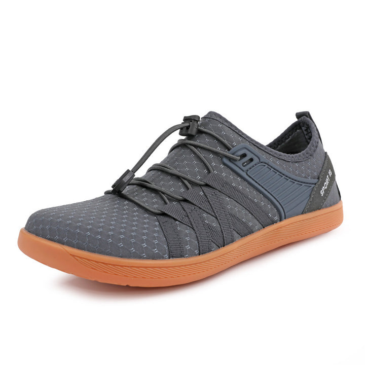 Unisex nan flacher city sneaker with quick-release closure, elastic knit upper and shock-absorbing lightweight sole Mune Fashion