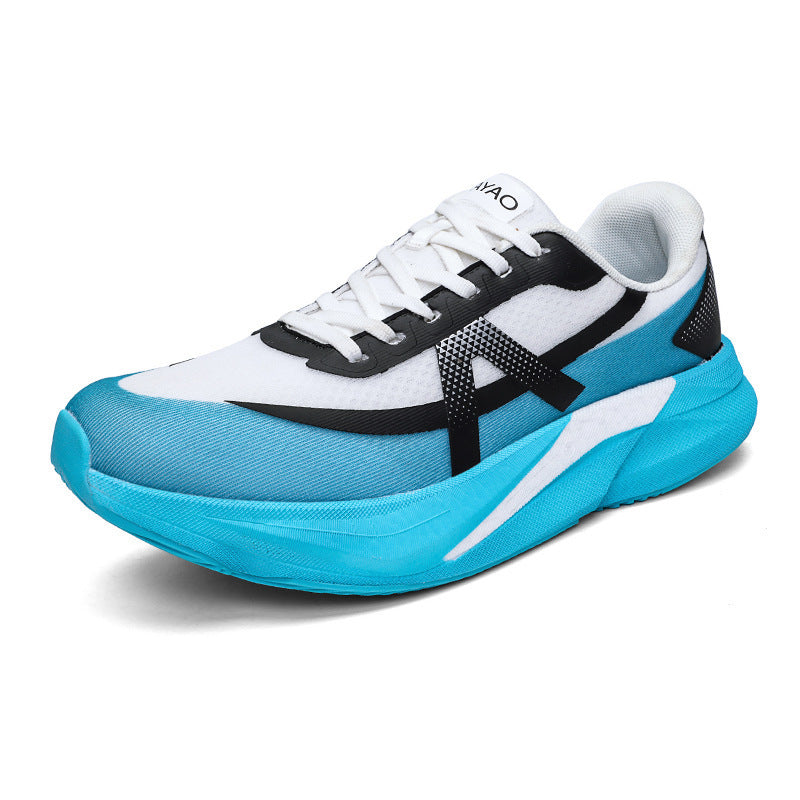 Men's Cushioning Running Sneaker with High Drop and Breathable Knitted Upper Mune Fashion