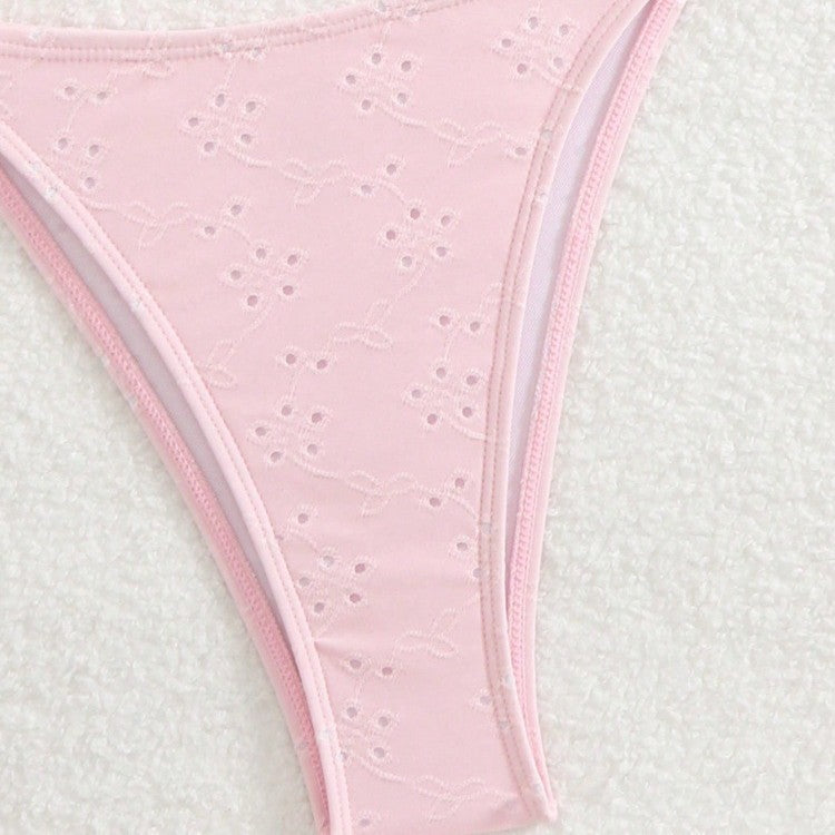 Women Triangle Bikini Set with Playful Ruffle Design Mune Fashion