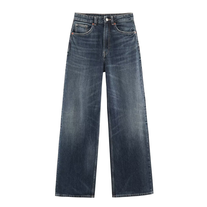 Women's jeans with high waist and wide leg Mune Fashion