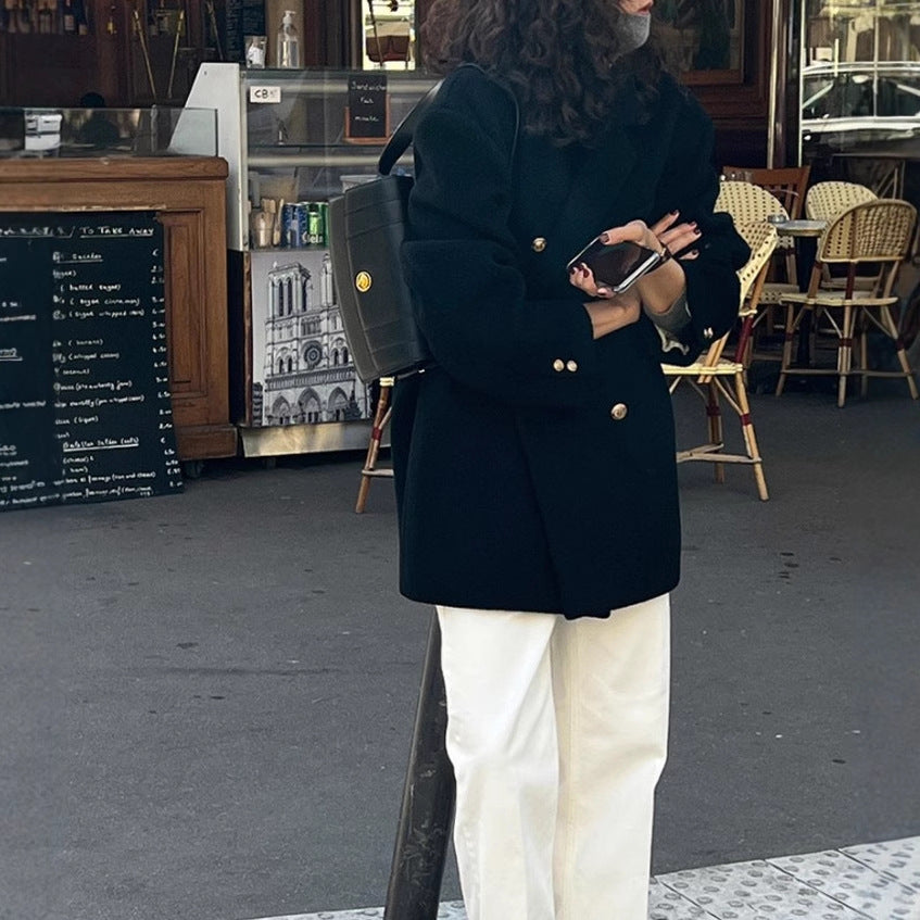 Women Stylish Oversized Blazer with Gold Buttons Mune Fashion