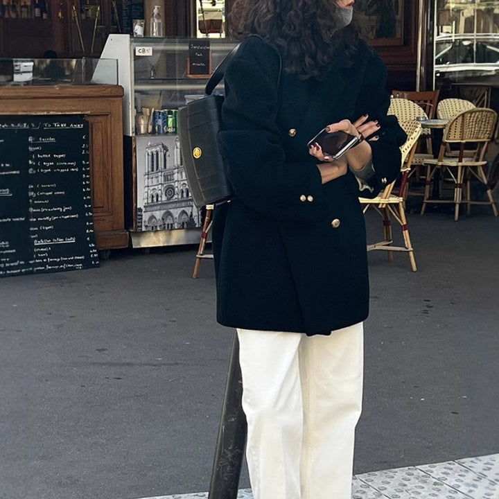 Women Stylish Oversized Blazer with Gold Buttons Mune Fashion