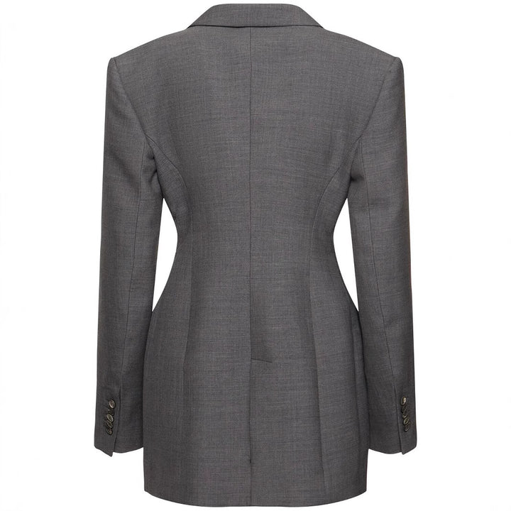 Ladies Oversize Blazer with long silhouette and distinctive shoulder section Mune Fashion