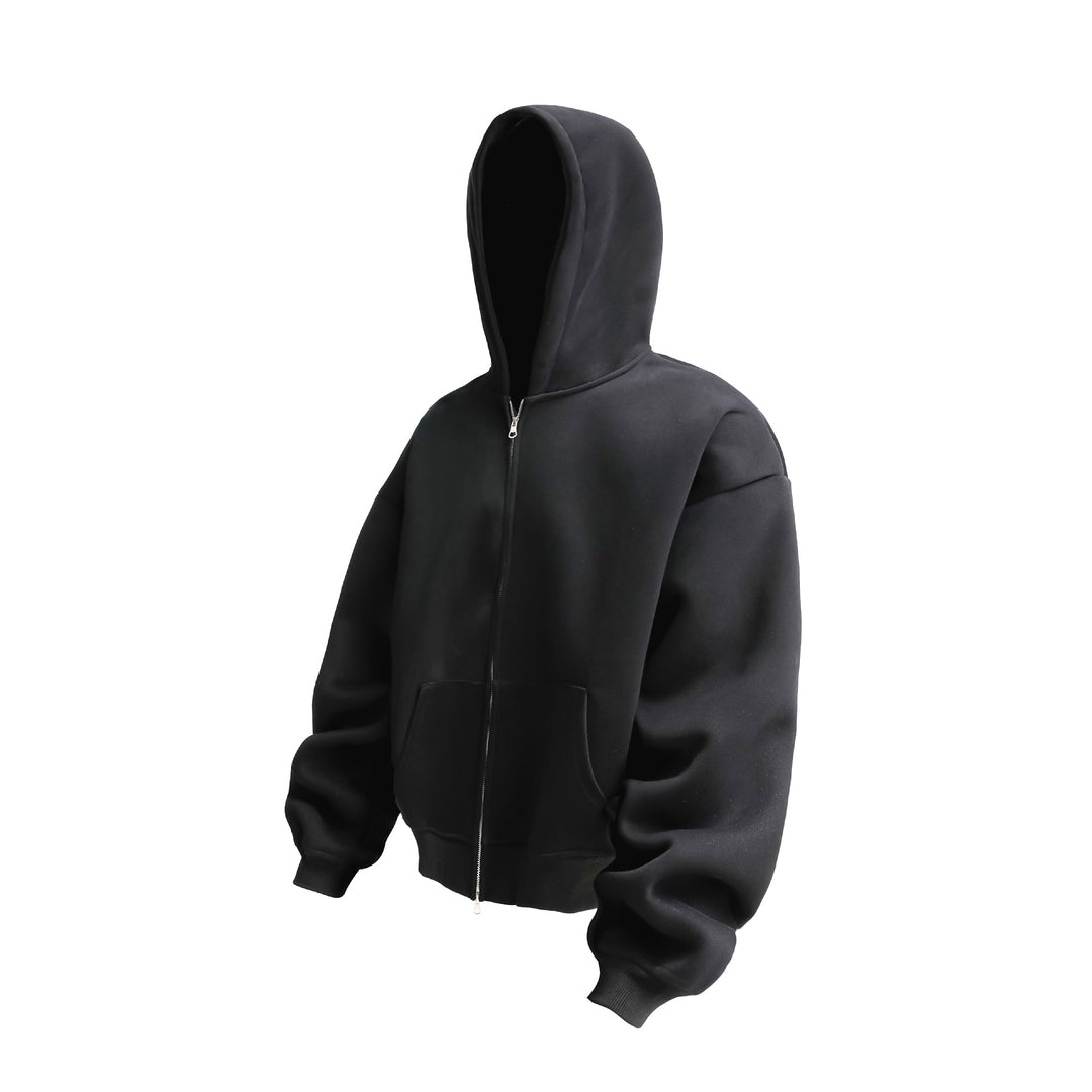 Unisex Oversized Hoodie Zip Jacket with Thermal Fleece and Kangaroo Pocket Mune Fashion
