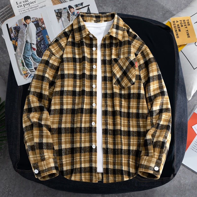Men's Checked Flannel Shirt Mune Fashion
