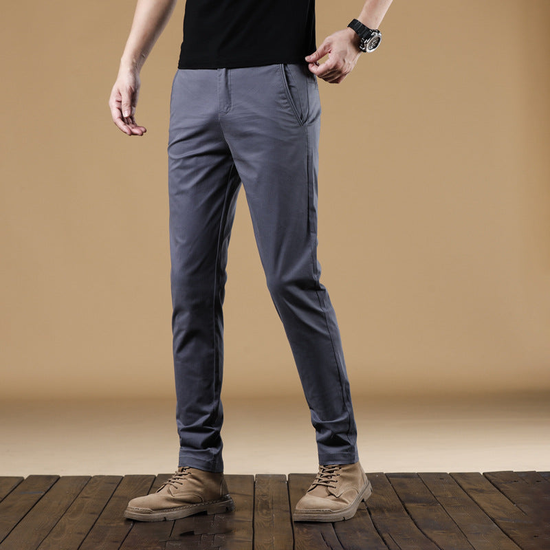 Men's loose-fitting cotton chinos with comfort waistband and subtle stretch Mune Fashion