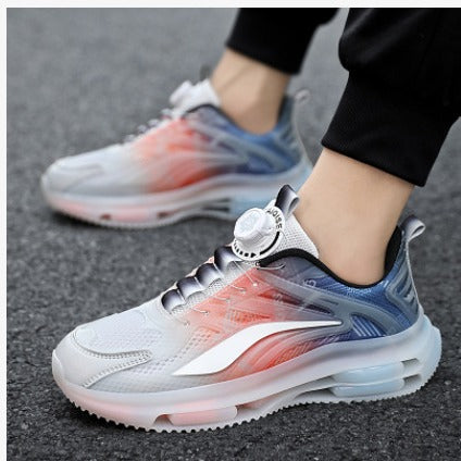 Unisex sports sneaker with transparent air cushion, gradient mesh upper material and contoured comfort sole design Mune Fashion